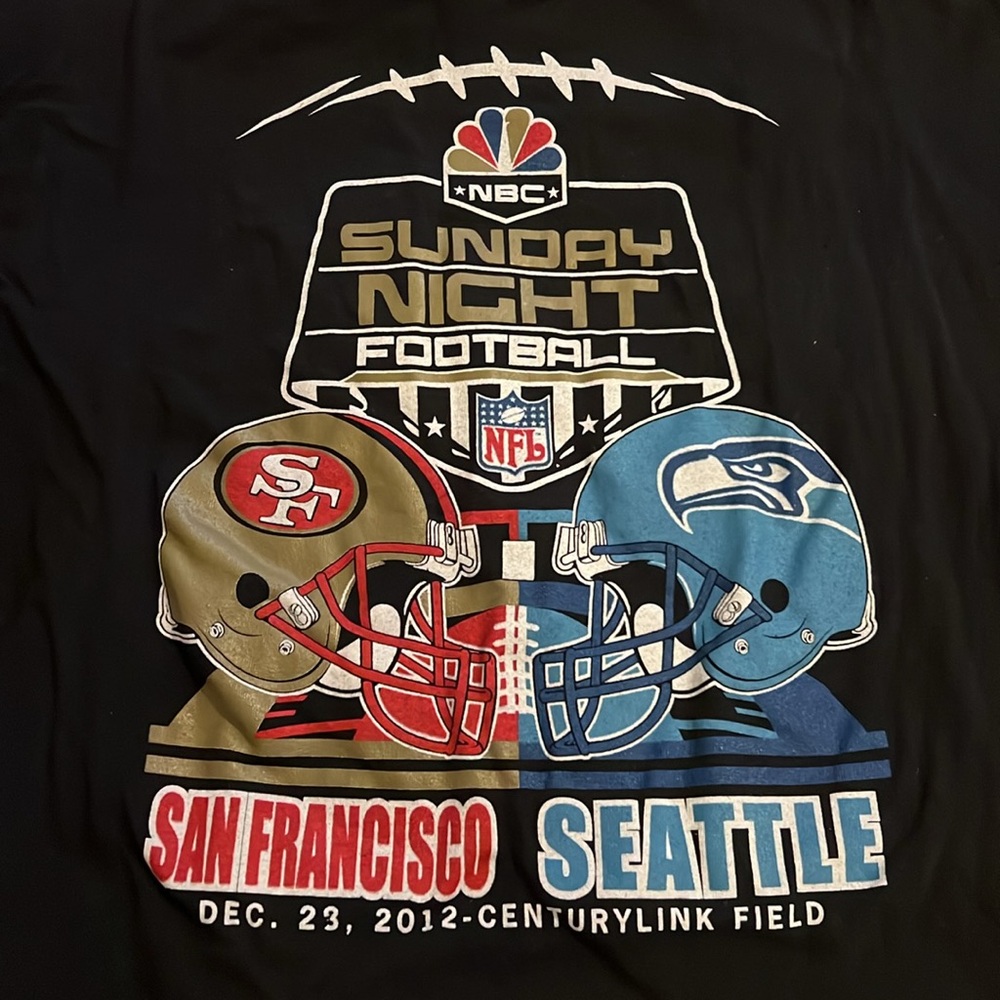 2012 NBC Seattle Seahawks 49ers Sunday Night Football T-Shirt
